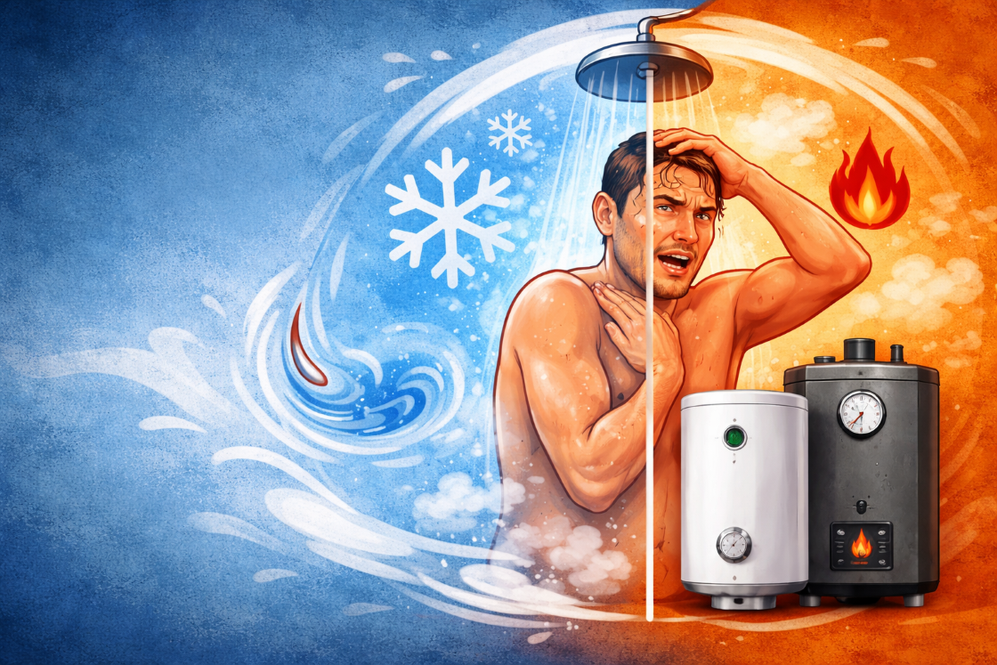 fluctuating hot water temperature image