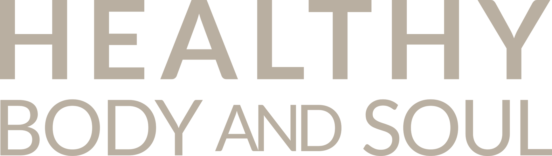 A logo for healthy body and soul is shown on a white background.