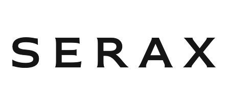 Het woord serax staat in het zwart op een witte achtergrond.