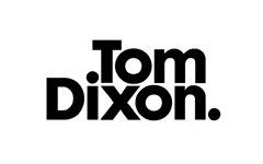 Een zwart-wit logo voor tom dixon op een witte achtergrond.