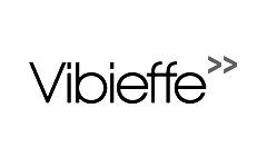 Een zwart-wit logo voor Vibieffe op een witte achtergrond.