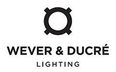 Een zwart-wit logo voor wever & ducre lighting.