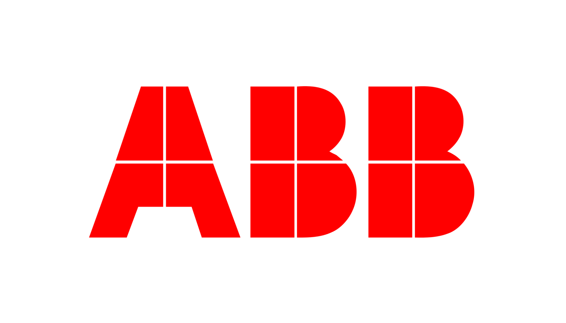 The abb logo is red on a white background.
