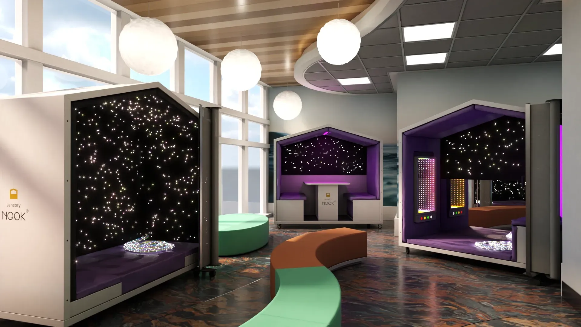Ambispace Sensory Nooks are mobile pods to help neurodivergent people regulate