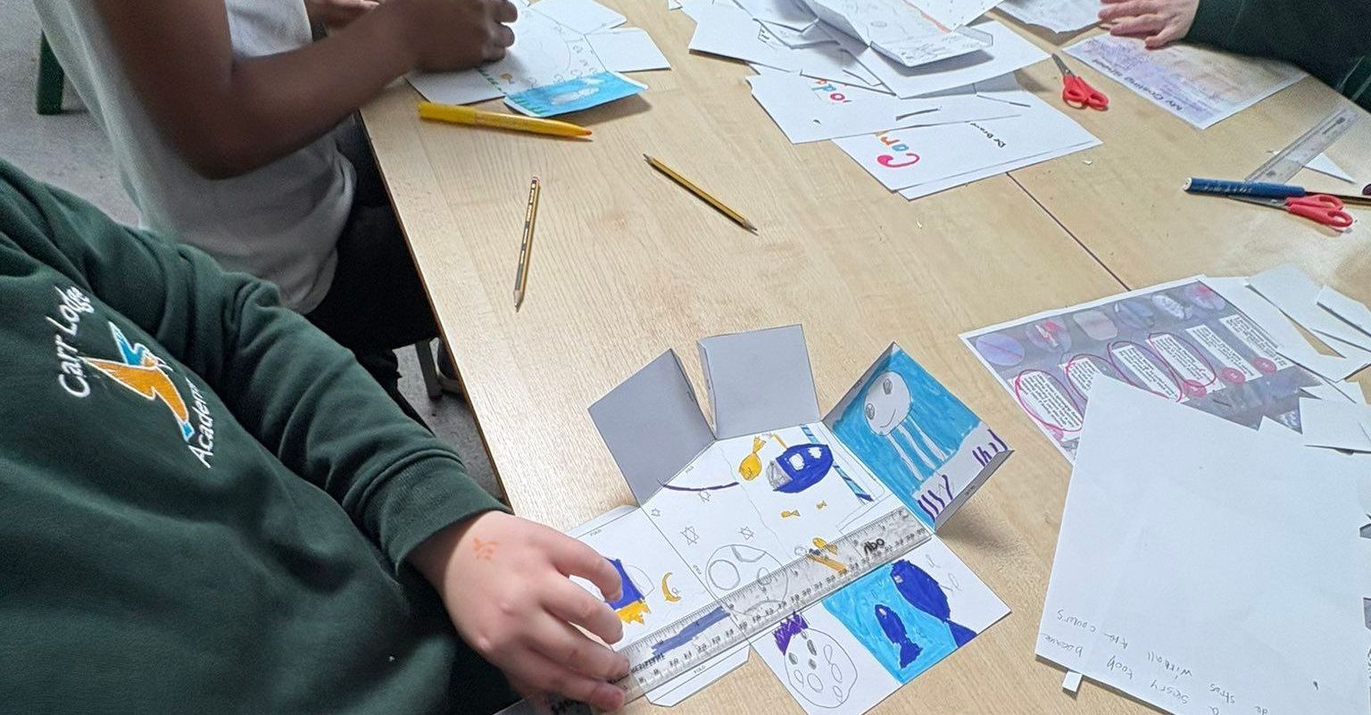 Students using their skills to design their Sensory Nooks