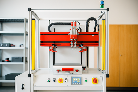 Siebdruckmaschine für Rund- und Flachdruck von Alraun Maschinenbau