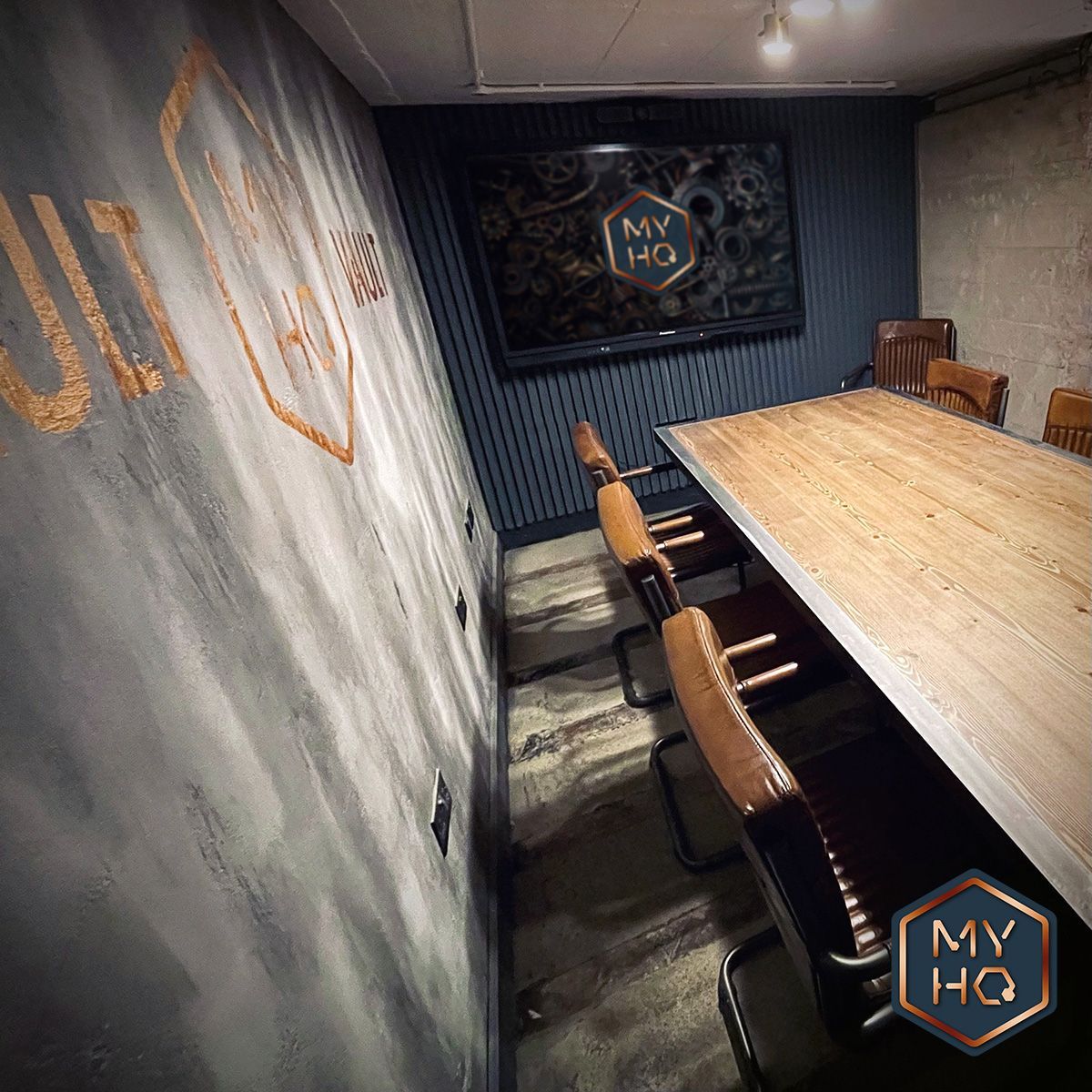 Vault meeting room at MyHQ
