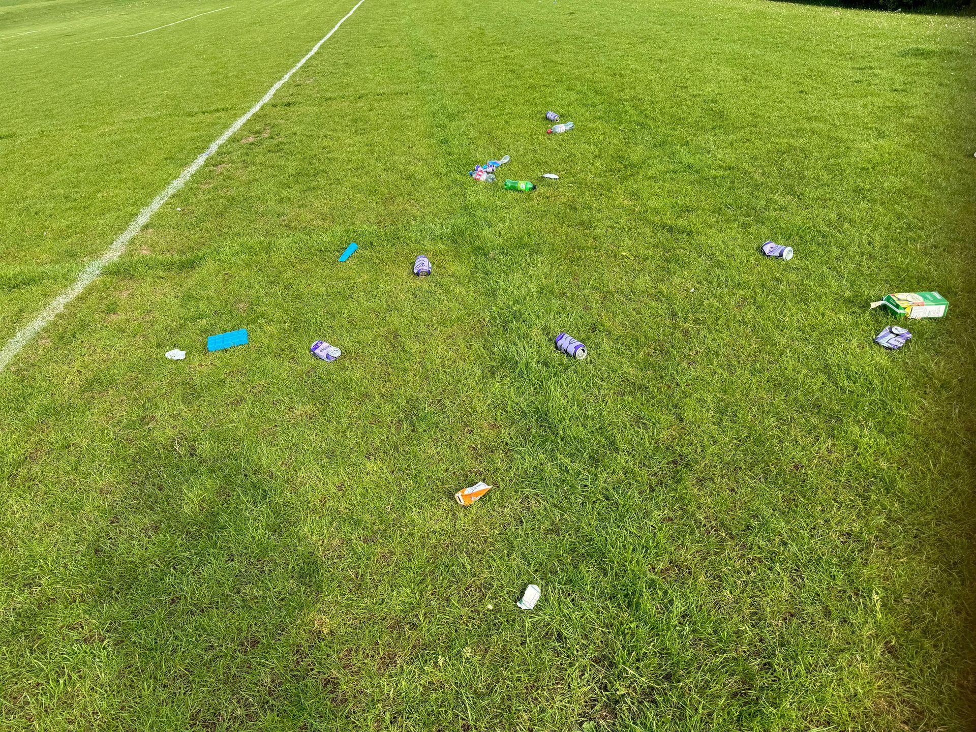 Littering on our sports pitches
