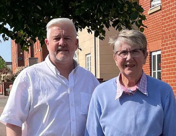 Charles Royden and Wendy Rider, Borough Councillors for Brickhill