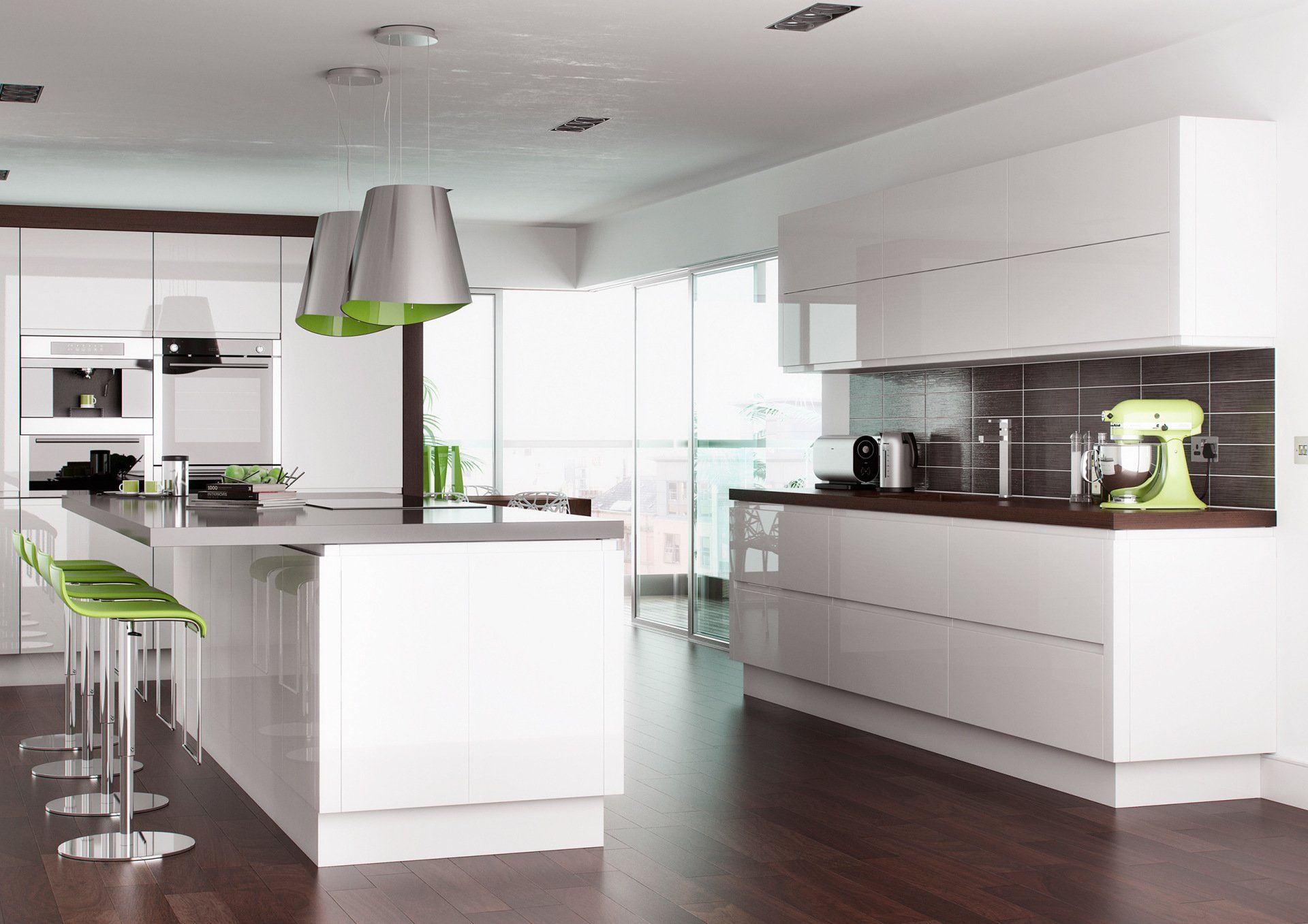 Lucente Gloss kitchen door in the Blacklock range