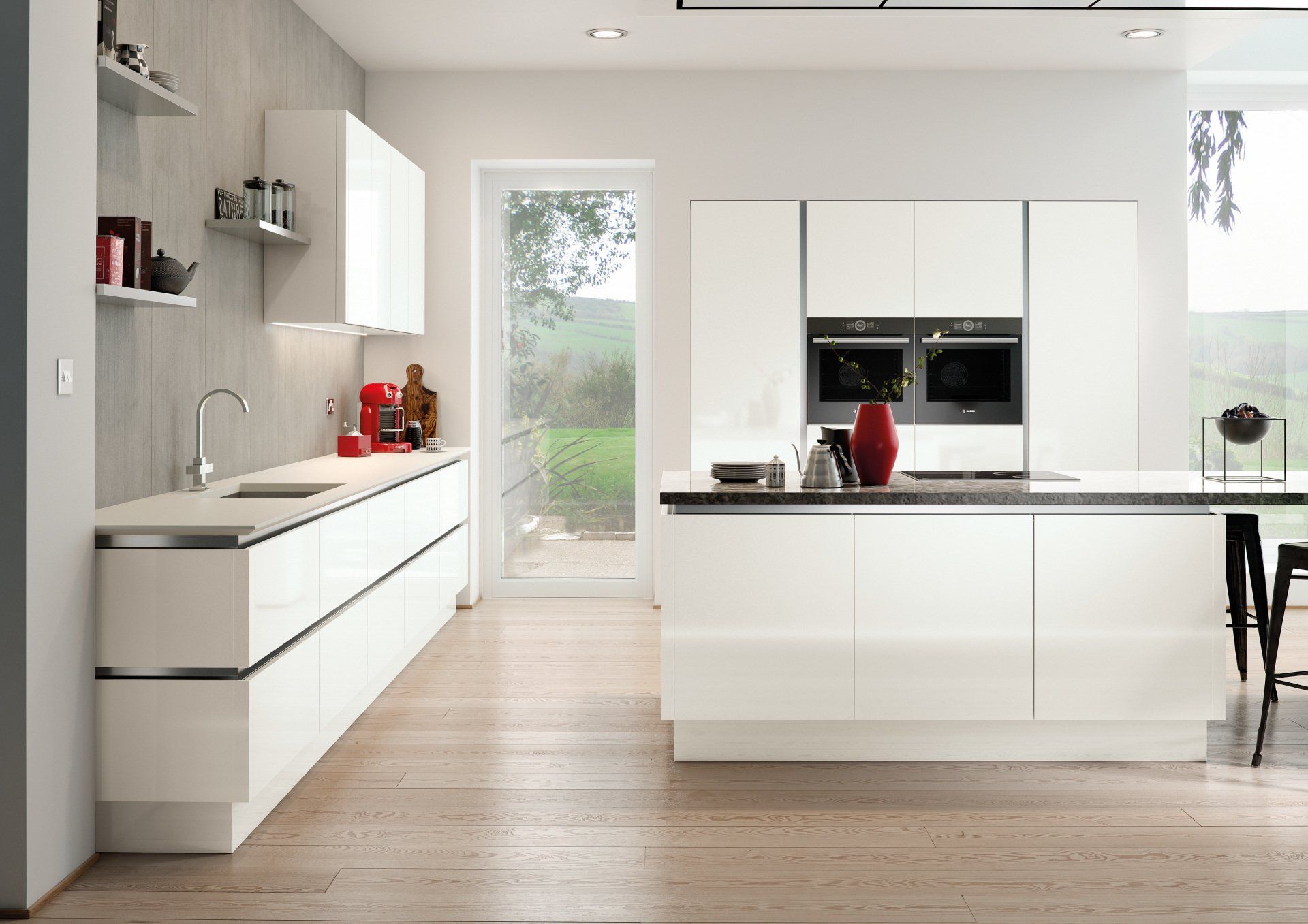 Vivo+ Gloss White kitchen door in the Blacklock range