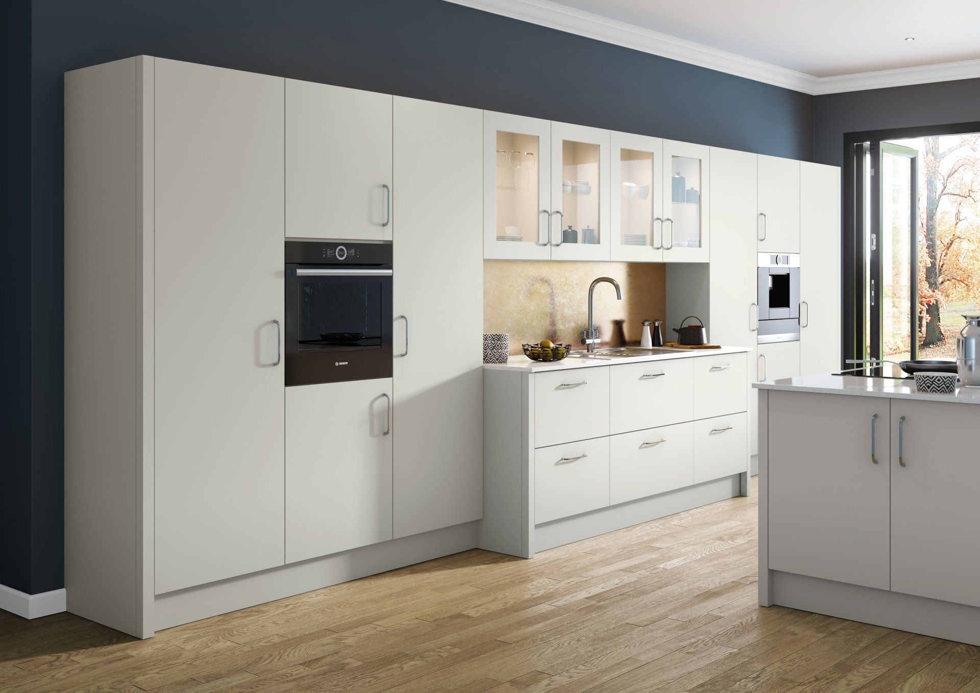 Vivo+ Matt Light Grey kitchen door in the Blacklock range