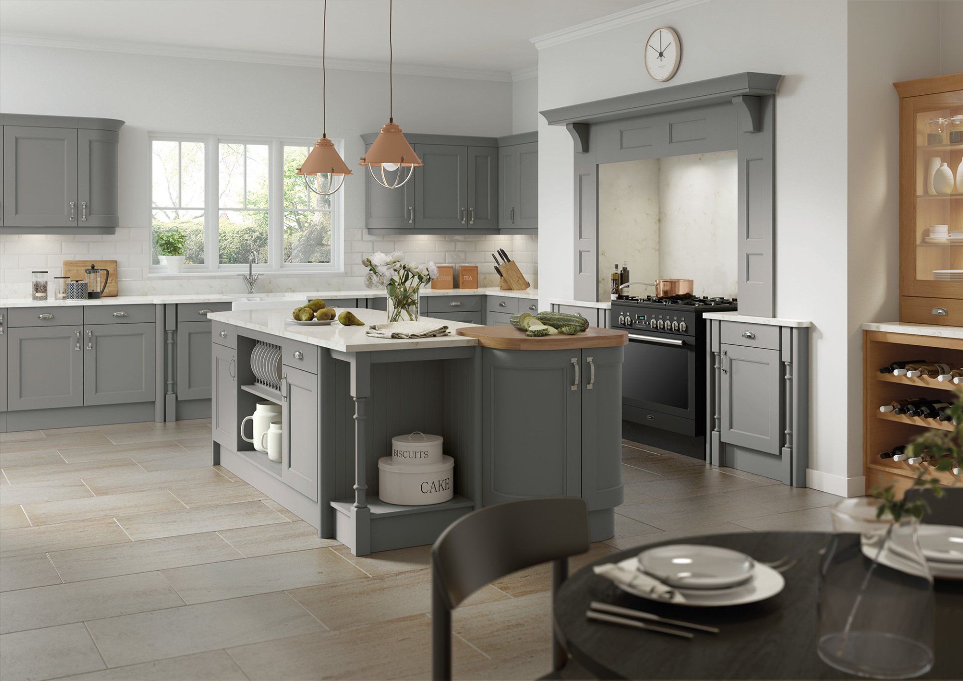 Windsor Dark Grey kitchen door in the Rivers Classic range