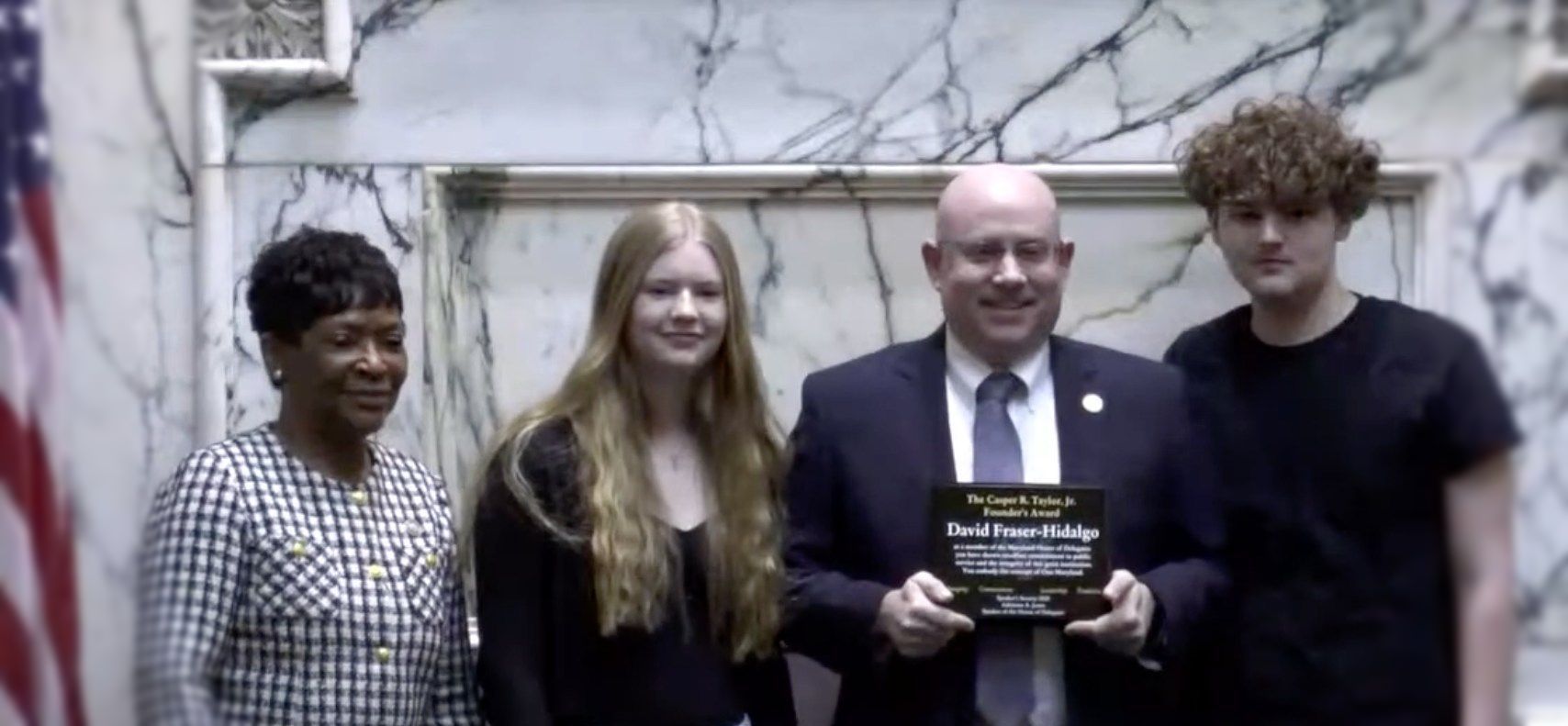 Delegate Dave with his children on vacation