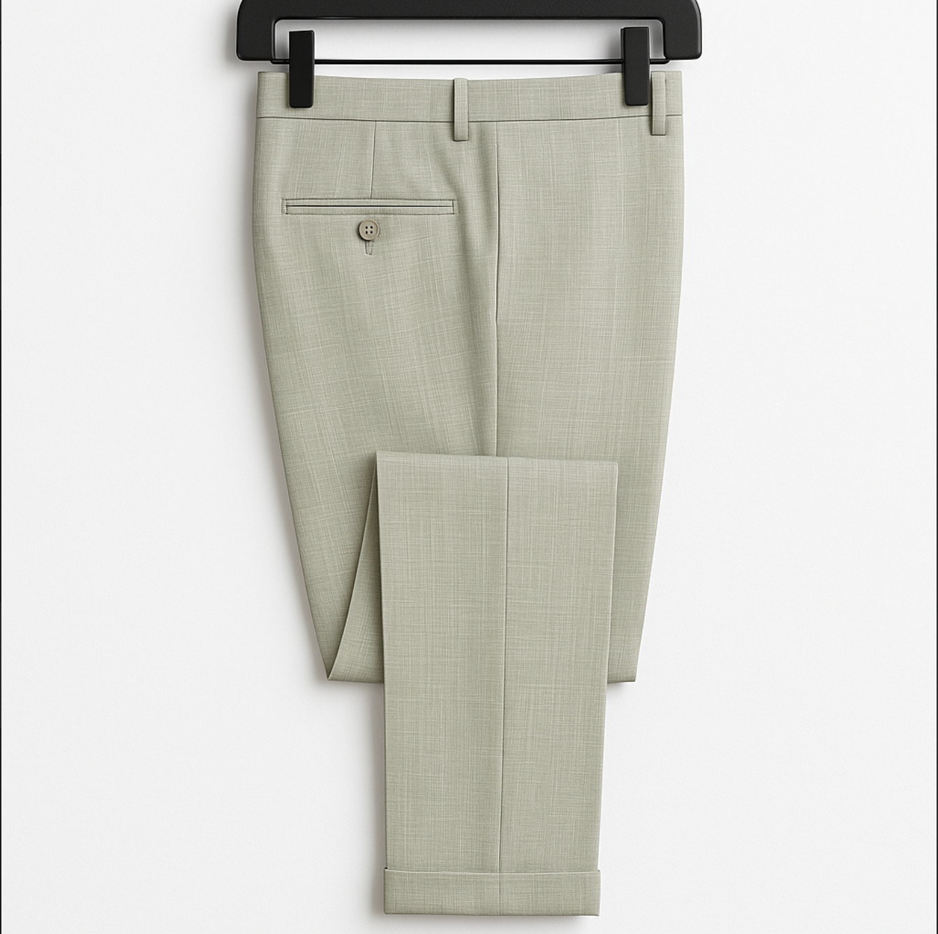 A light green suit jacket with buttons and pockets