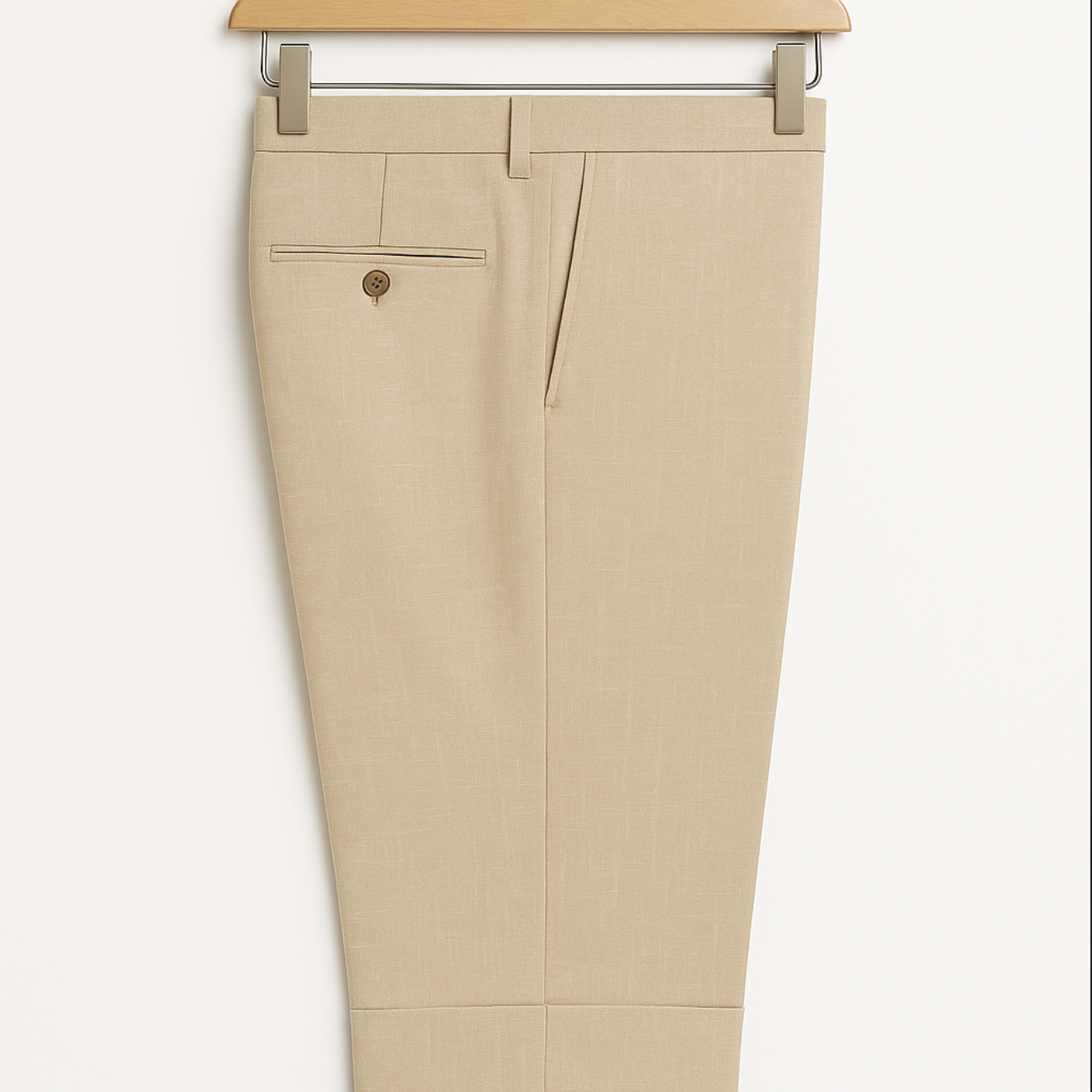 A grey paisley suit jacket with a tan lapel