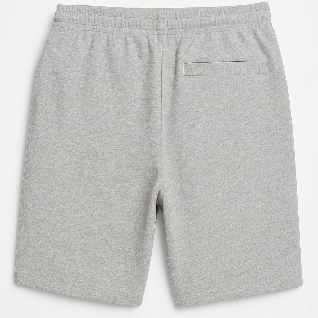 A pair of grey sweatpants with a drawstring waist