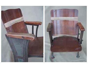 Damaged wood seat in need of refurbishing