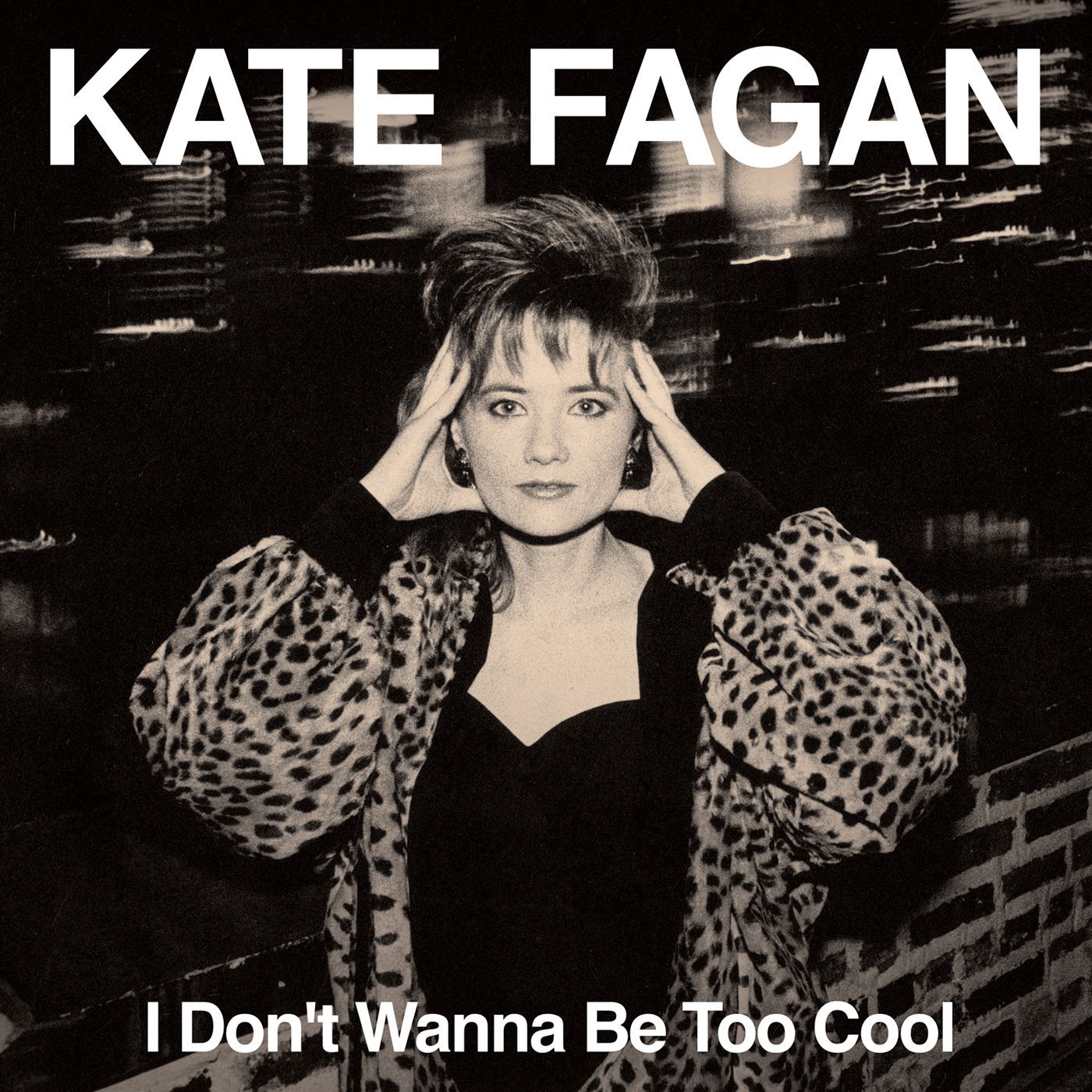 A black and white photo of a woman titled kate fagan