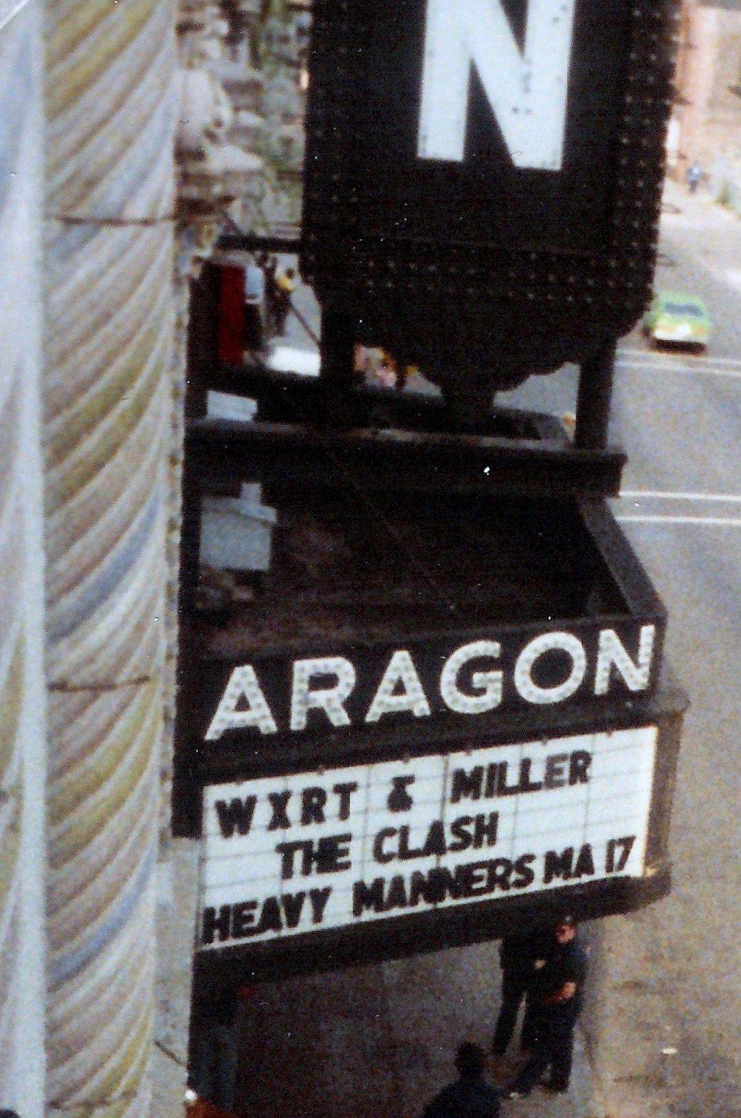 An aerial view of the aragon theater showing the clash and heavy manners