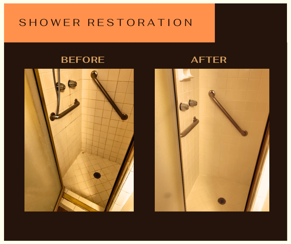 Shower Cleaning, shower regrouting, and repaired loose shower tiles 