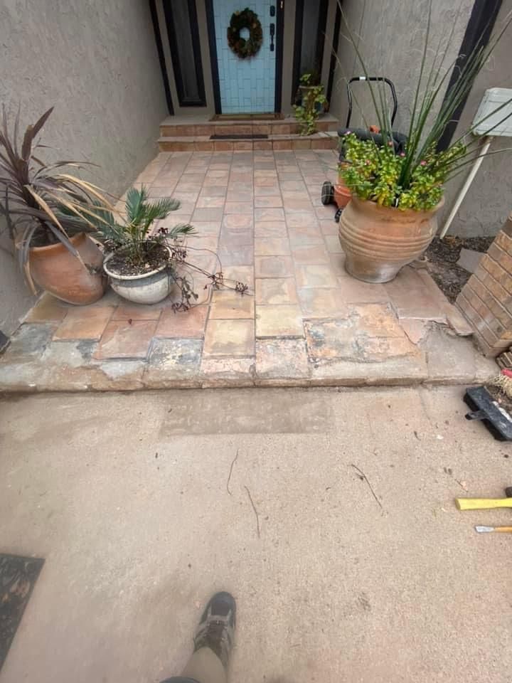 Outdoor Saltillo Tile in Need Of Repair 