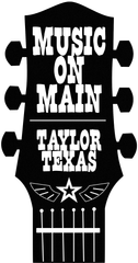 Black guitar headstock logo: 
