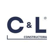 Logotipo de C&L Constructora, letras azul oscuro