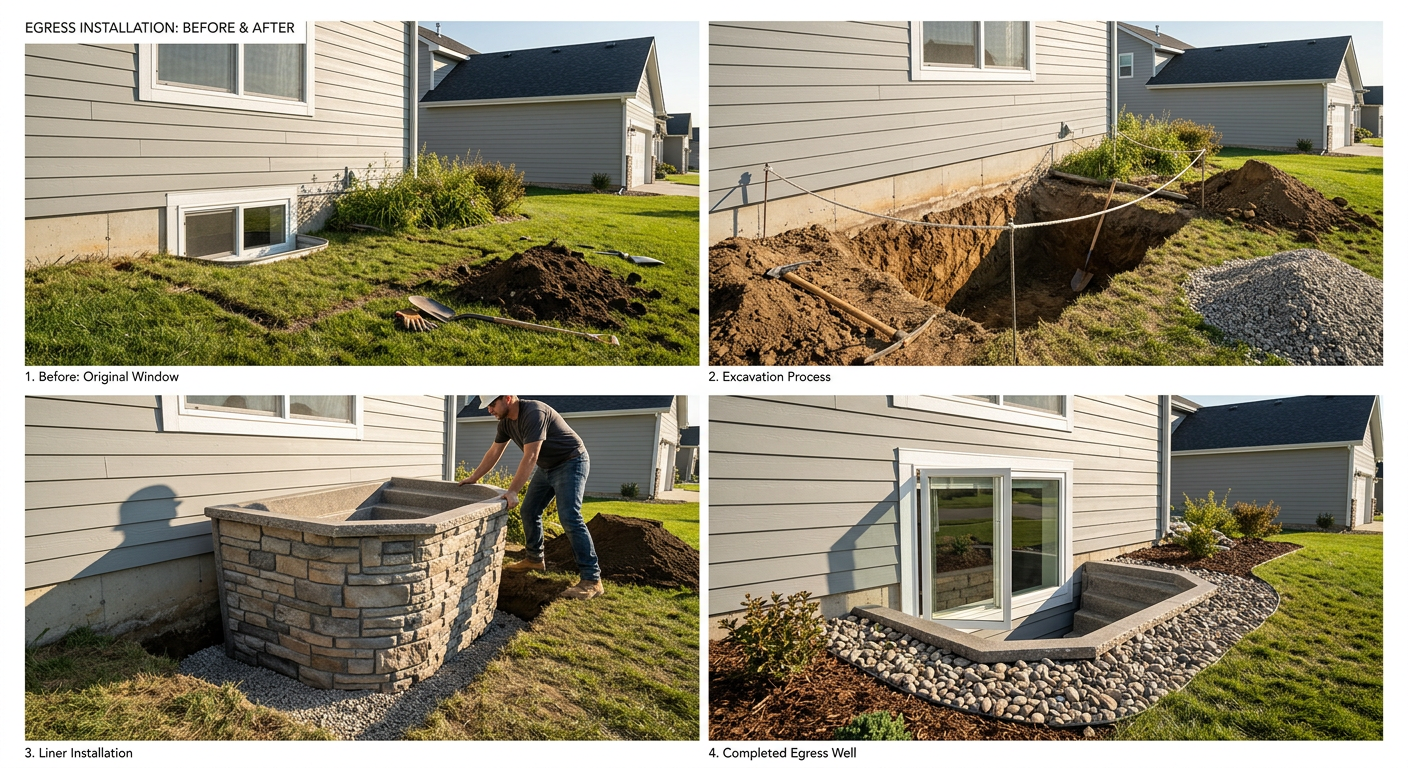 Egress Window Well Installation in Bozeman Montana