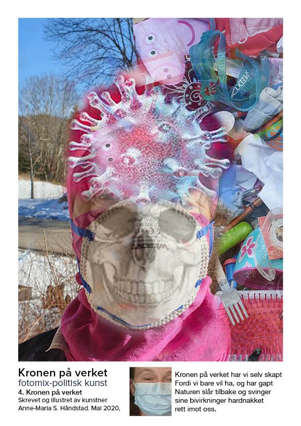 En person som bærer en maske med en hodeskalle på.