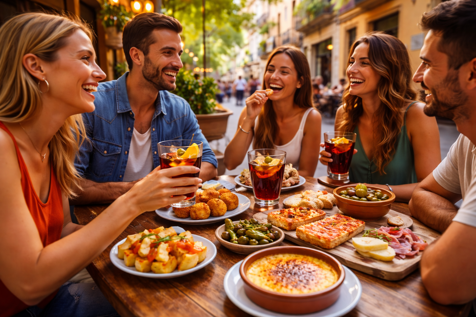 Barcelona food tour experience in Gràcia with tapas and vermut