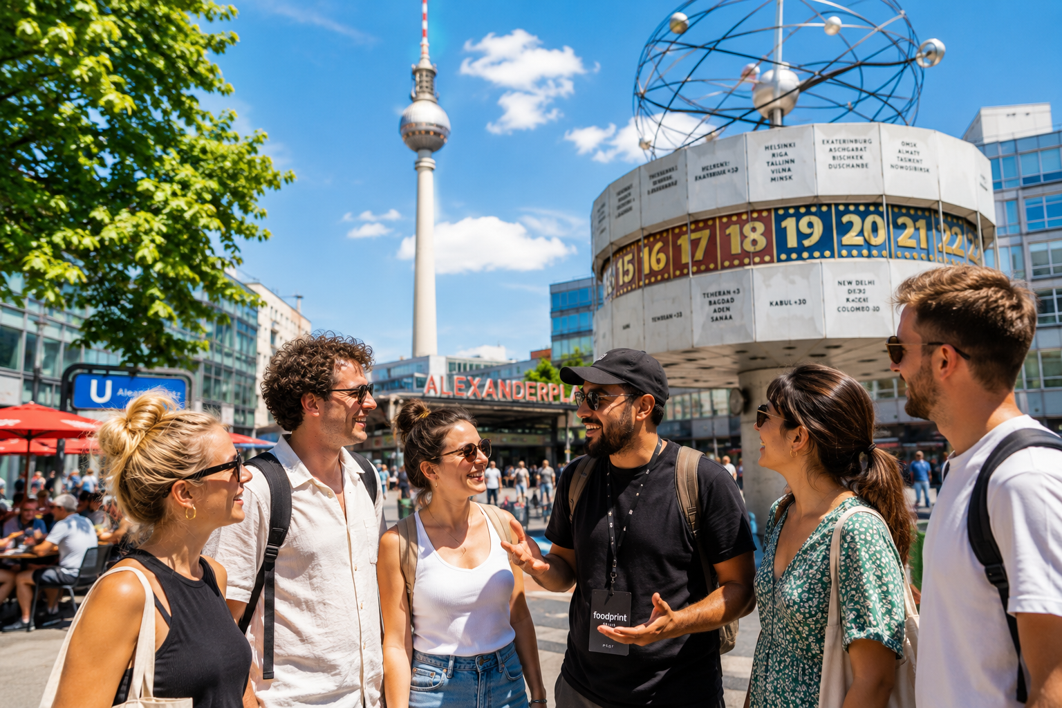 Travelers enjoying Berlin in summer while exploring local experiences near Alexanderplatz.