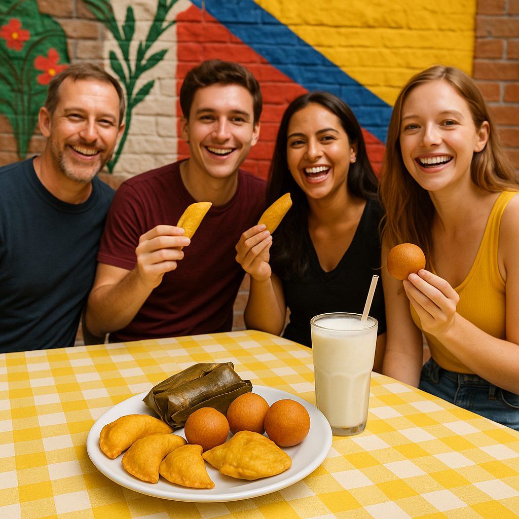 Medellín Food Tour in Laureles mit Tamales, Buñuelos, Empanadas und Kokoslimonade