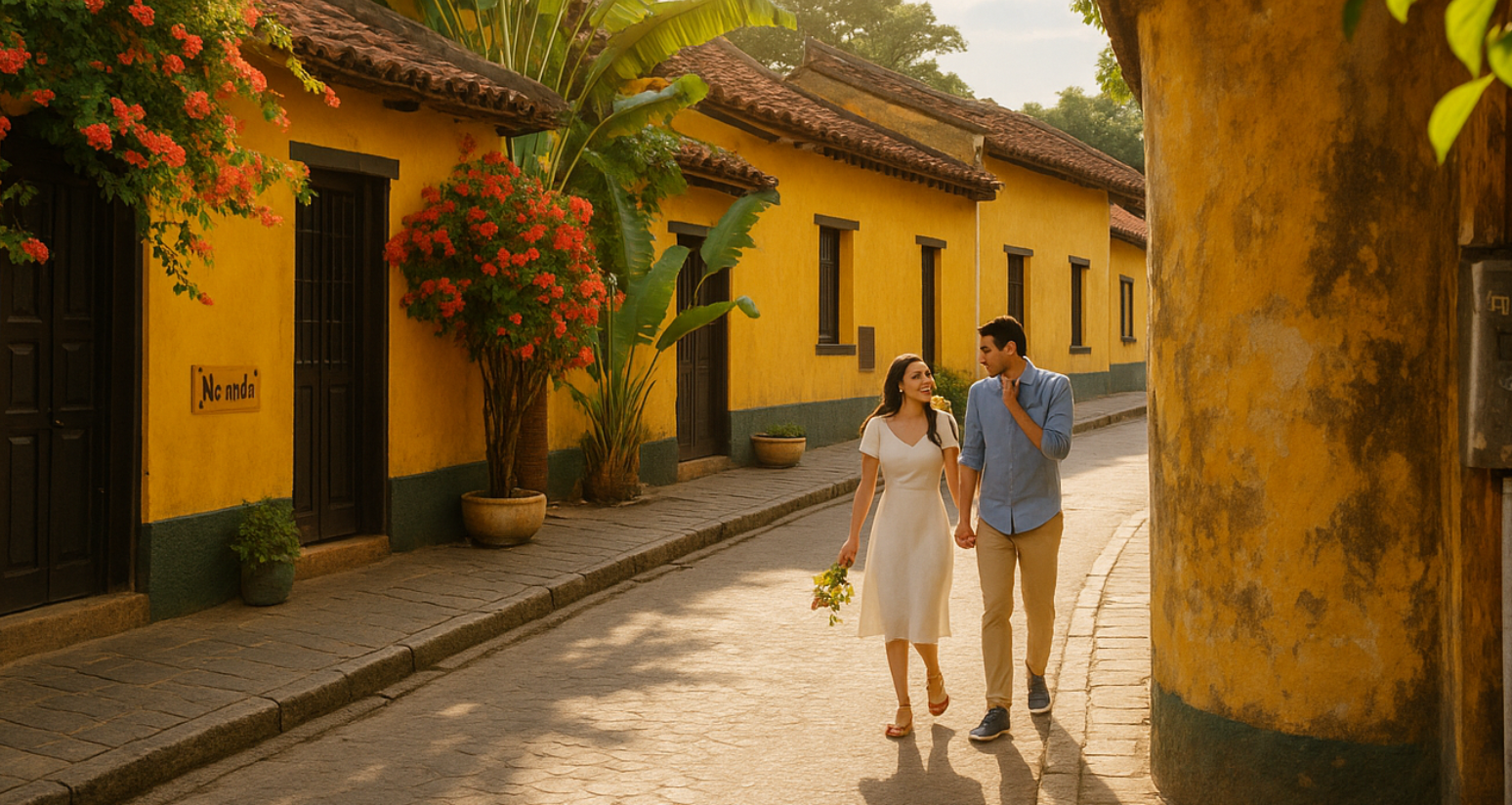 Kolumbianische Gerichte auf einem sonnigen Tisch in Laureles bei einer entspannten Food Tour.