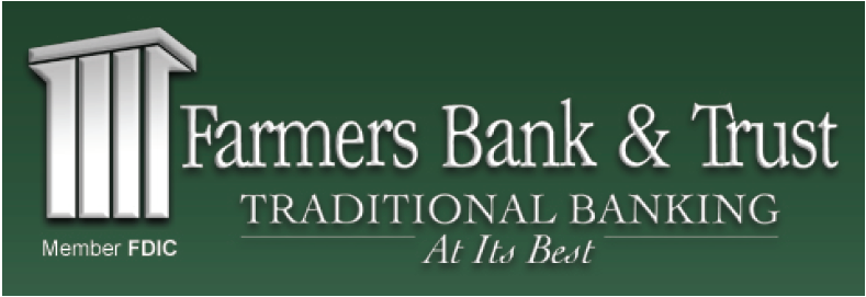 The logo for farmers bank and trust traditional banking