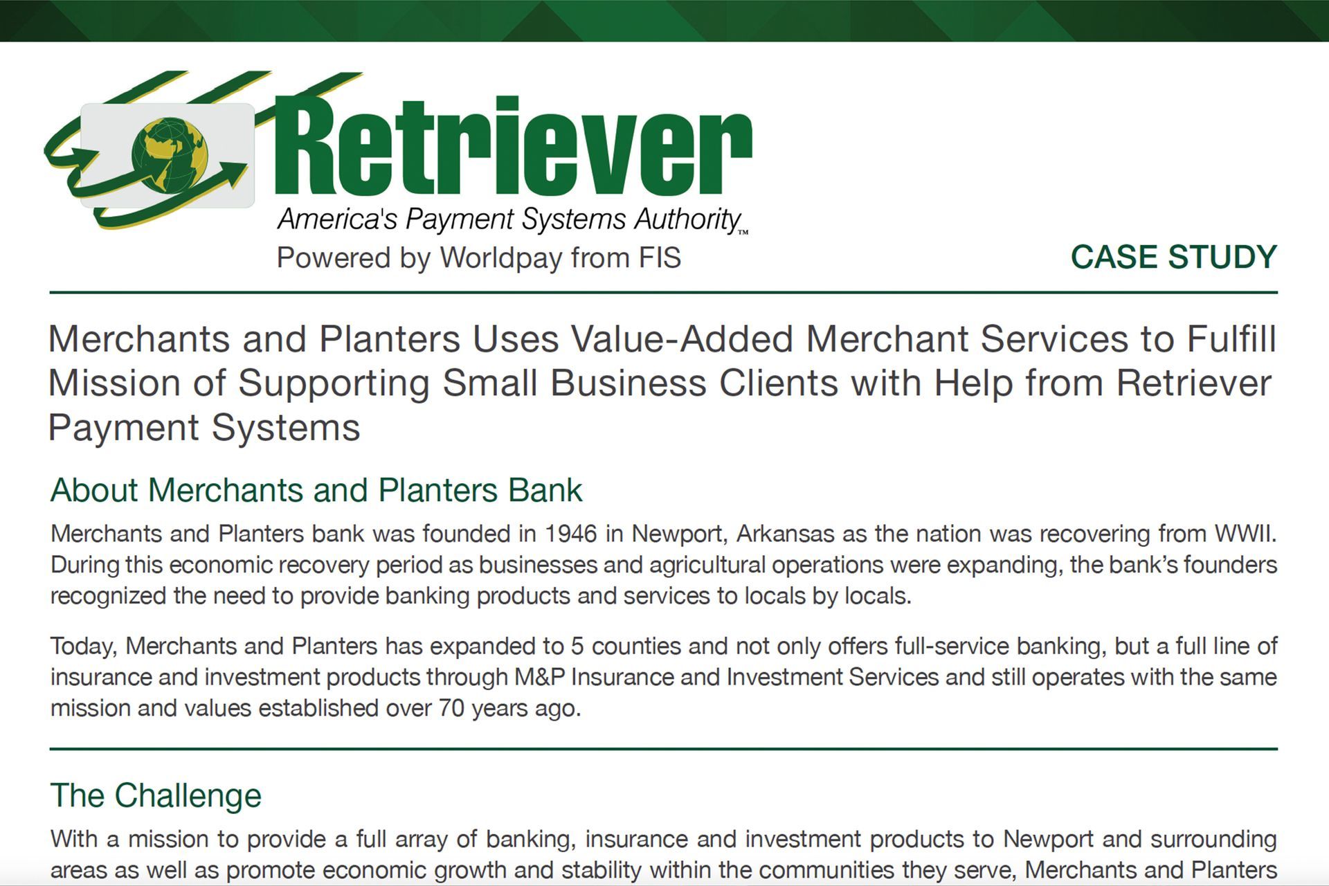 A case study of merchants and planners using value-added merchant services to fulfill mission of supporting small business clients