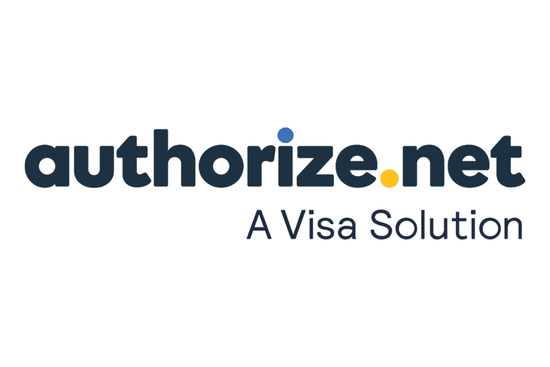 The logo for authorize.net is a visa solution.