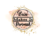 A logo for erin makes it personal with a watercolor background.