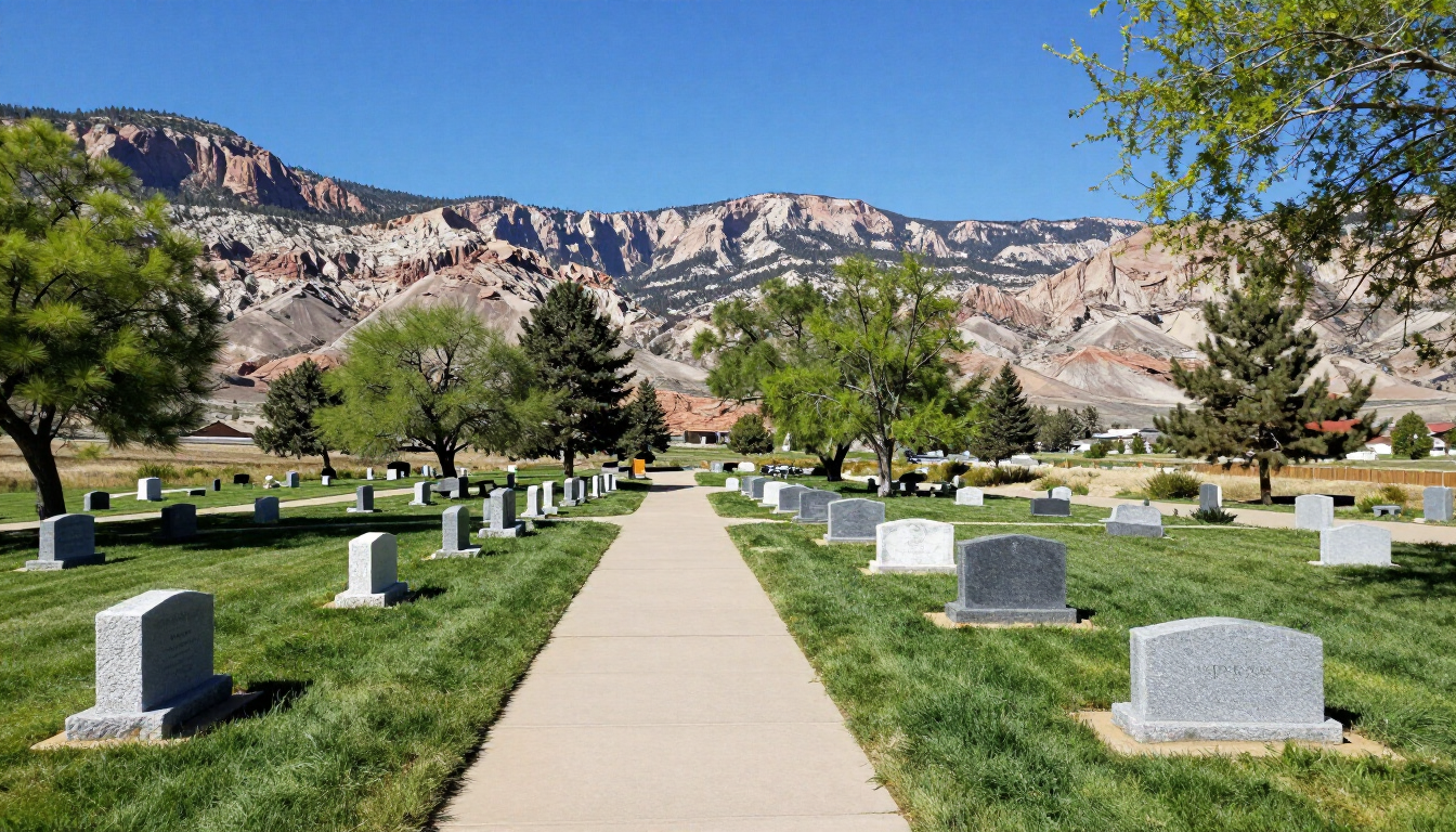 Serene Utah Cemetery Landscape