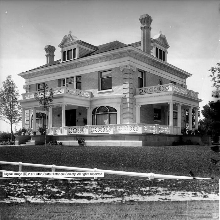 Old Historic image of the Jessie Knight Home at 185 East Center Street , Provo, Utah, USA. now the Berg Mortuary