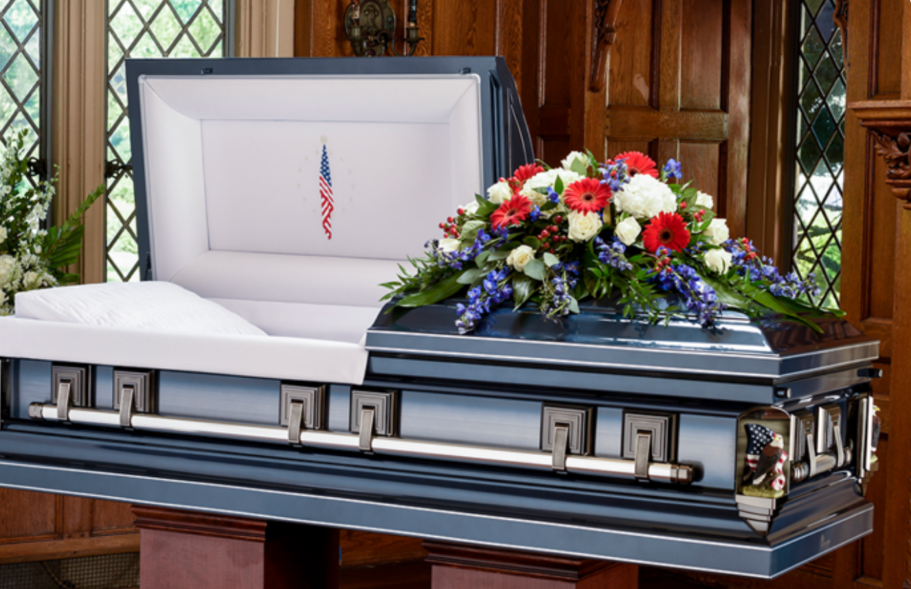 Polished wooden casket detailing representing funeral options in Provo Utah