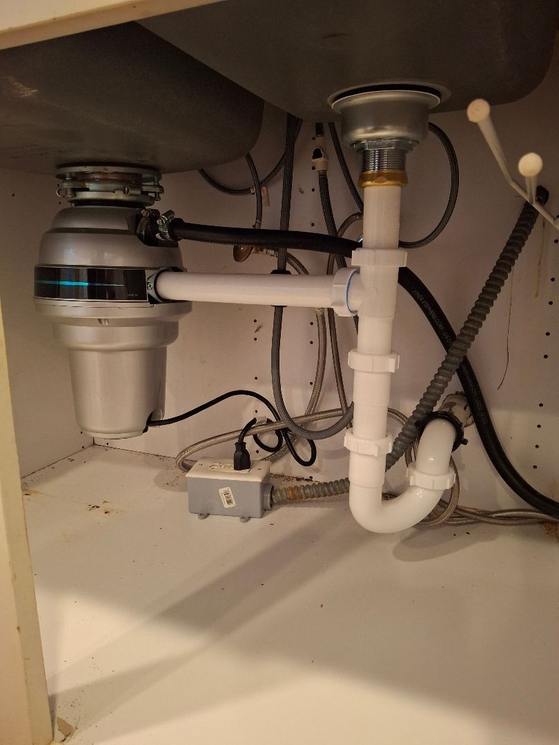 Undersink Garbage Disposal Unit Installed by Royal Flush Plumbing in Tacoma