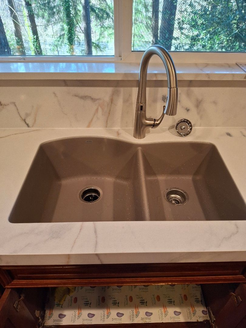 Kitchen Sink Installed by Royal Flush Plumbing in Tacoma
