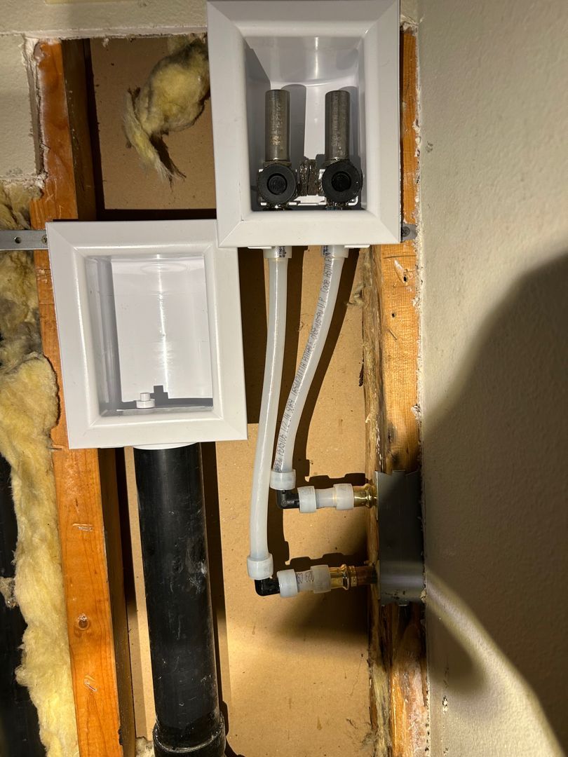 Laundry Room Water Line Installed by Royal Flush Plumbing in Tacoma