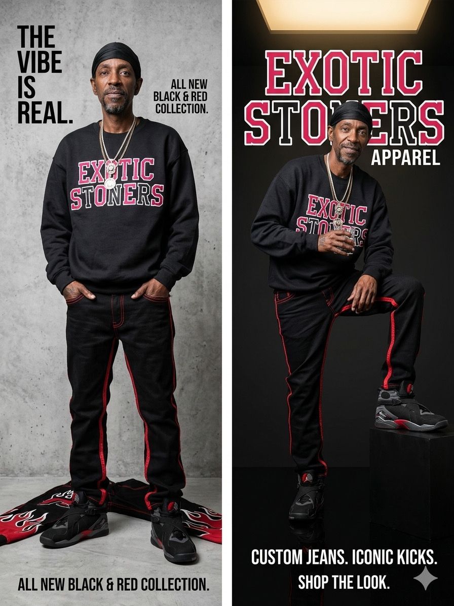 Men Graphic Sweat Shirt: Exotic Stoners Apparel