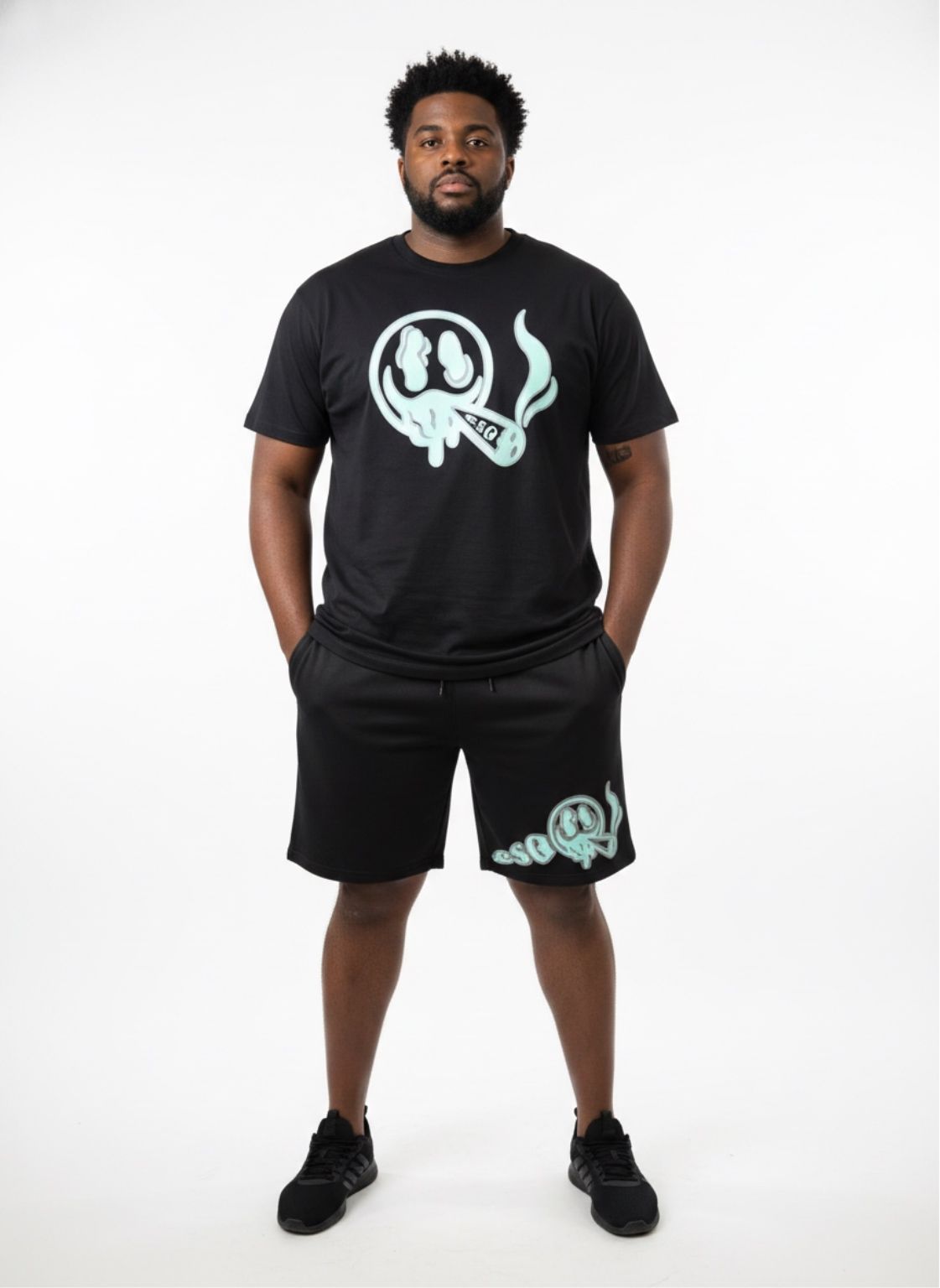 Exotic Stoners Apparel Signature Melt Graphic Short Set!