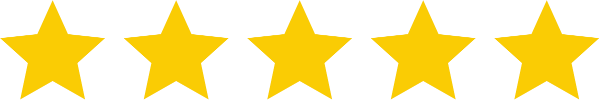 A row of yellow stars on a white background.