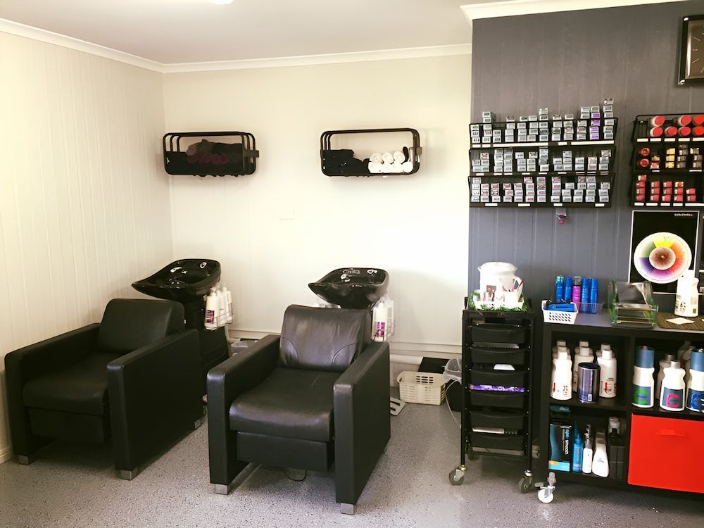 A Room With Two Chairs and a Sink in It — Rayzr Hair Artistry in Eli Waters, QLD