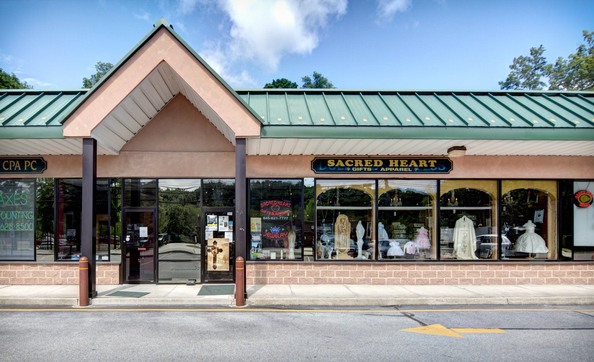 exterior of Sacred Heart storefront