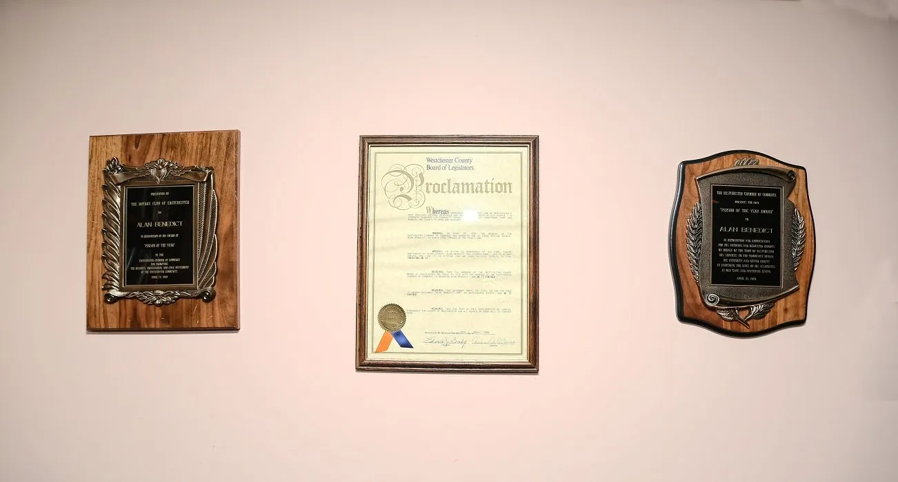 funeral facilities three frames on the wall